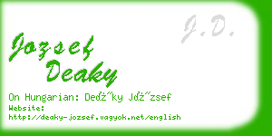 jozsef deaky business card